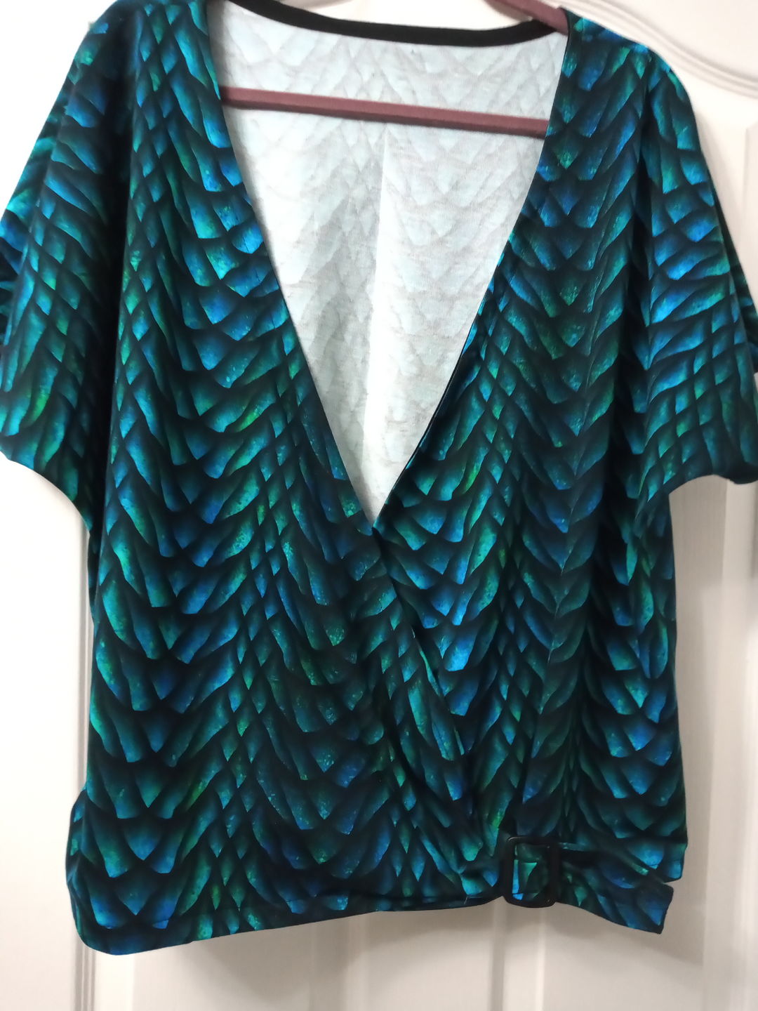 Customer photo review of Dragon Scales French Terry Fabric