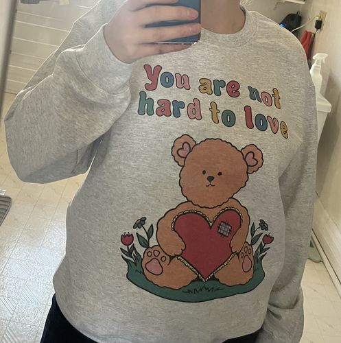 Customer photo review of You Are Not Hard To Love (Teddy Bear)