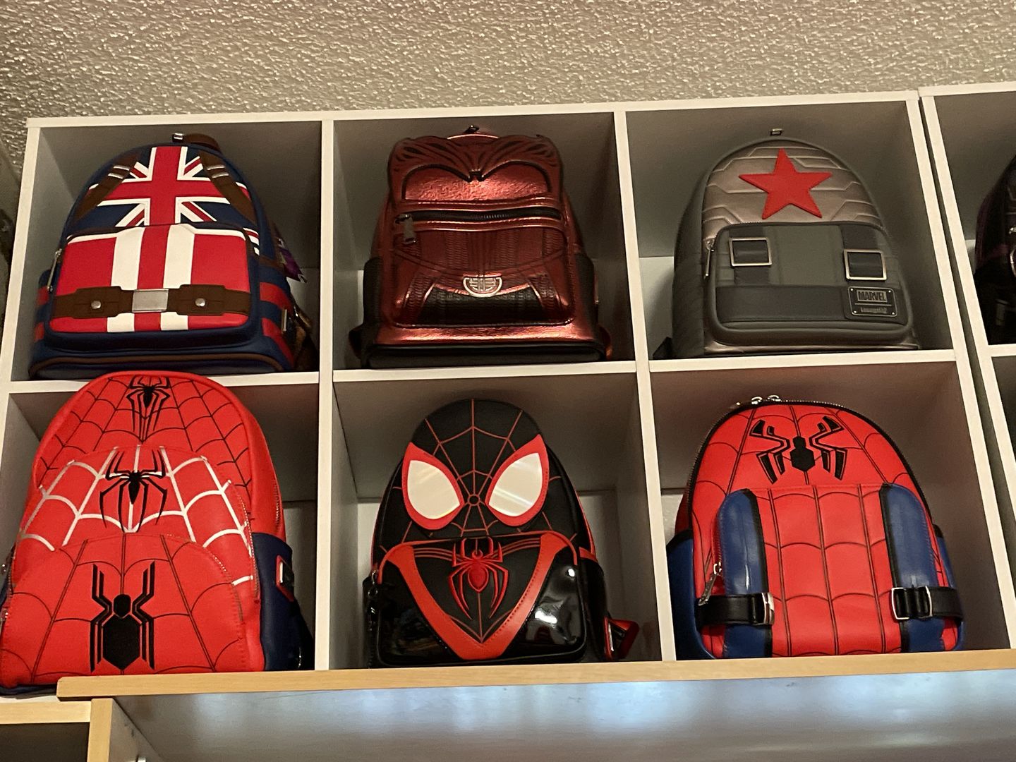 Customer photo review of Loungefly Marvel Winter Soldier Cosplay Mini Backpack