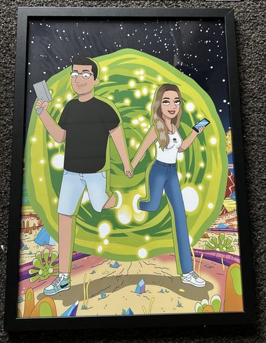 Customer photo review of 'Rick and Morty' Custom Portrait