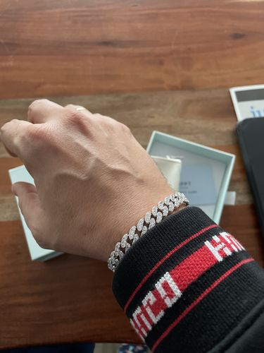 Customer photo review of ICY CUBANA BRACELET. - WHITE GOLD