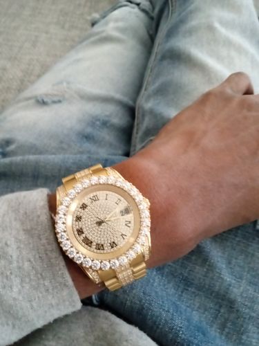Customer photo review of Simulated Diamond Date Watch With Supreme Bezel