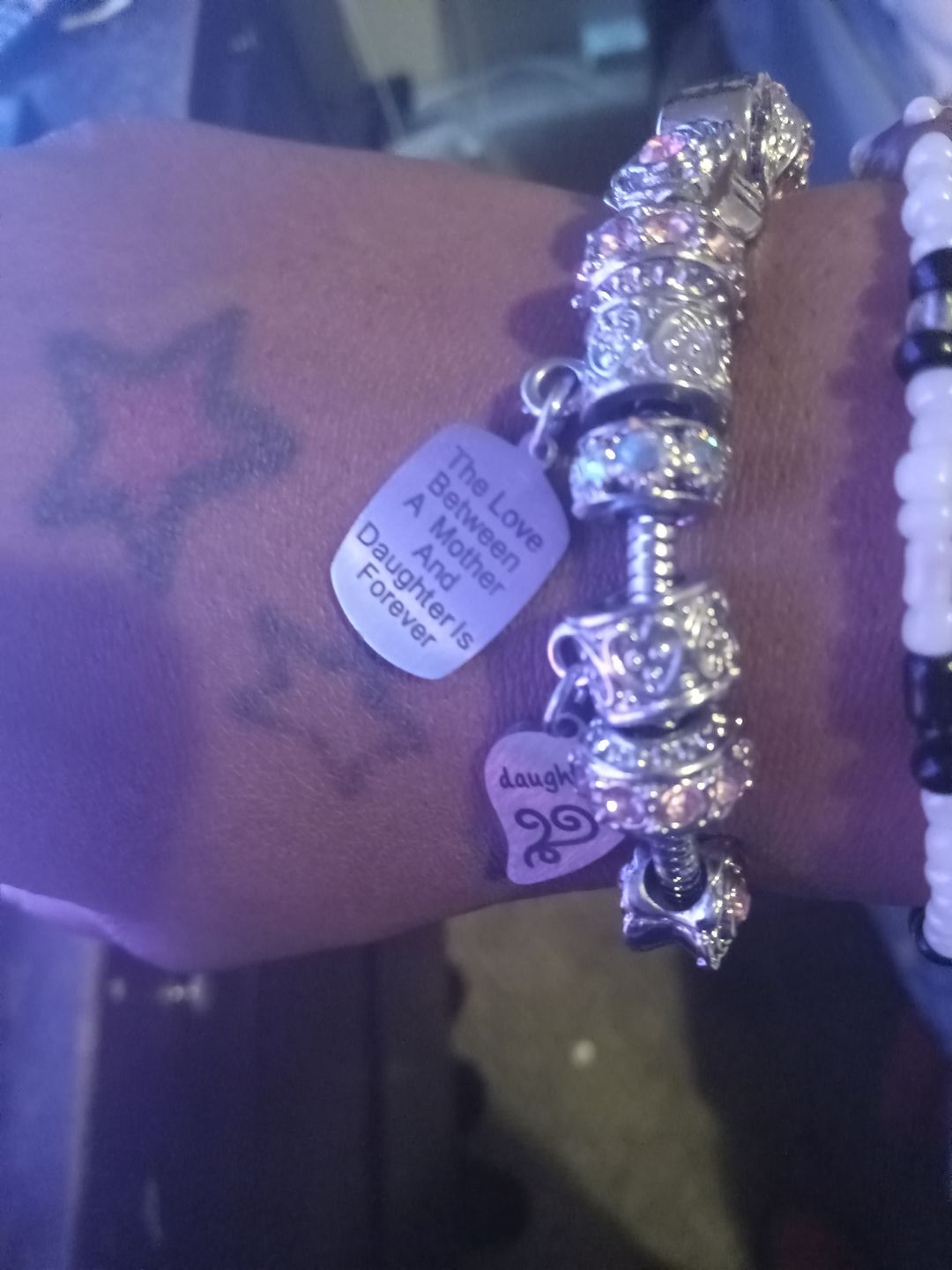 Customer photo review of Mother Daughter Eternal Love Bracelets