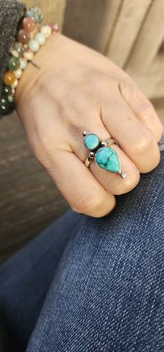 Customer photo review of Sterling Silver Authentic Turquoise Ring