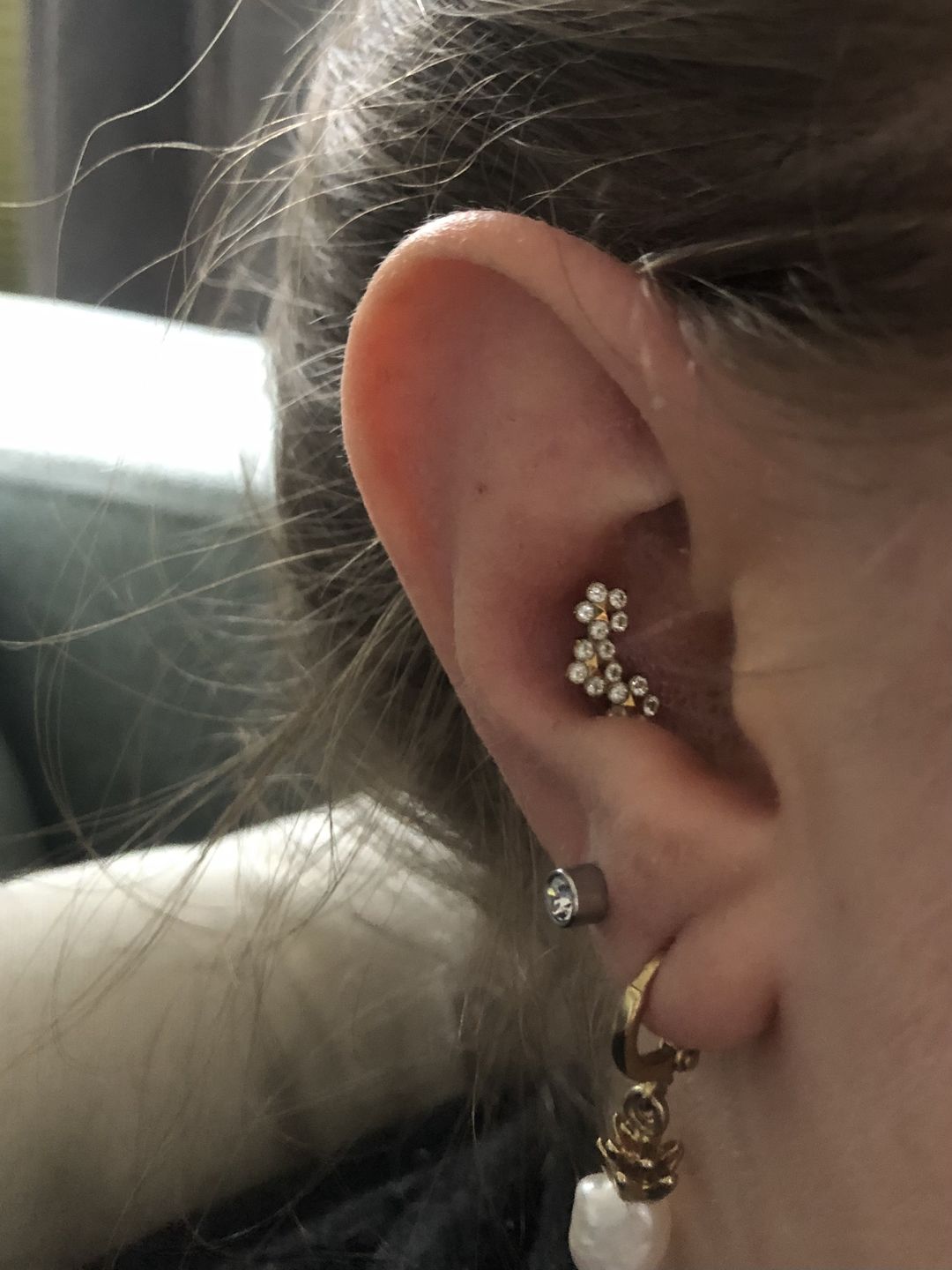 Customer photo review of Bloomy Piercing | Titan