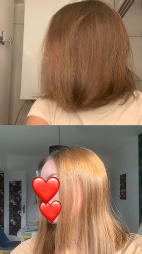 Customer photo review of Notre soin éclaircissant pour des cheveux rayonnants en moins de 5 minutes