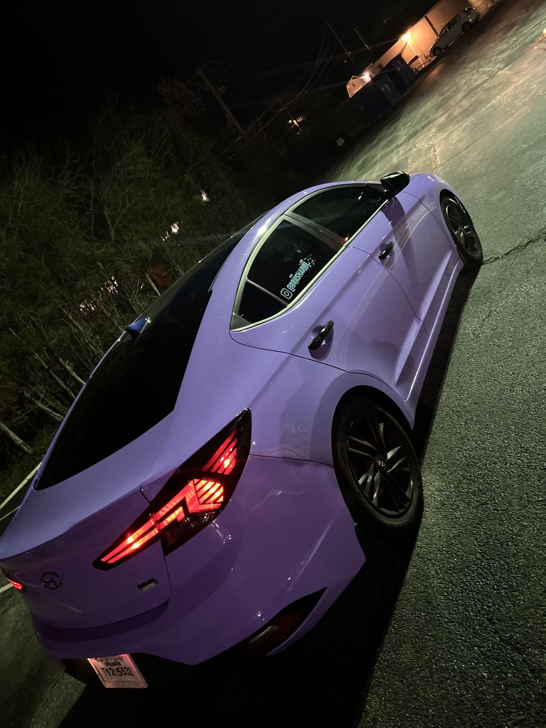 Customer photo review of Super Glossy Lavender Purple Vinyl Wrap