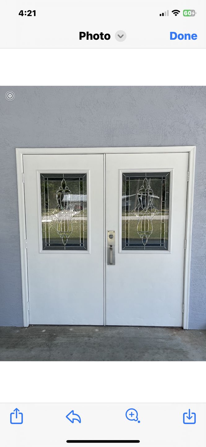 Customer photo review of Wexford Glass and Frame Kit (Half Lite 24" x 38" Frame Size)