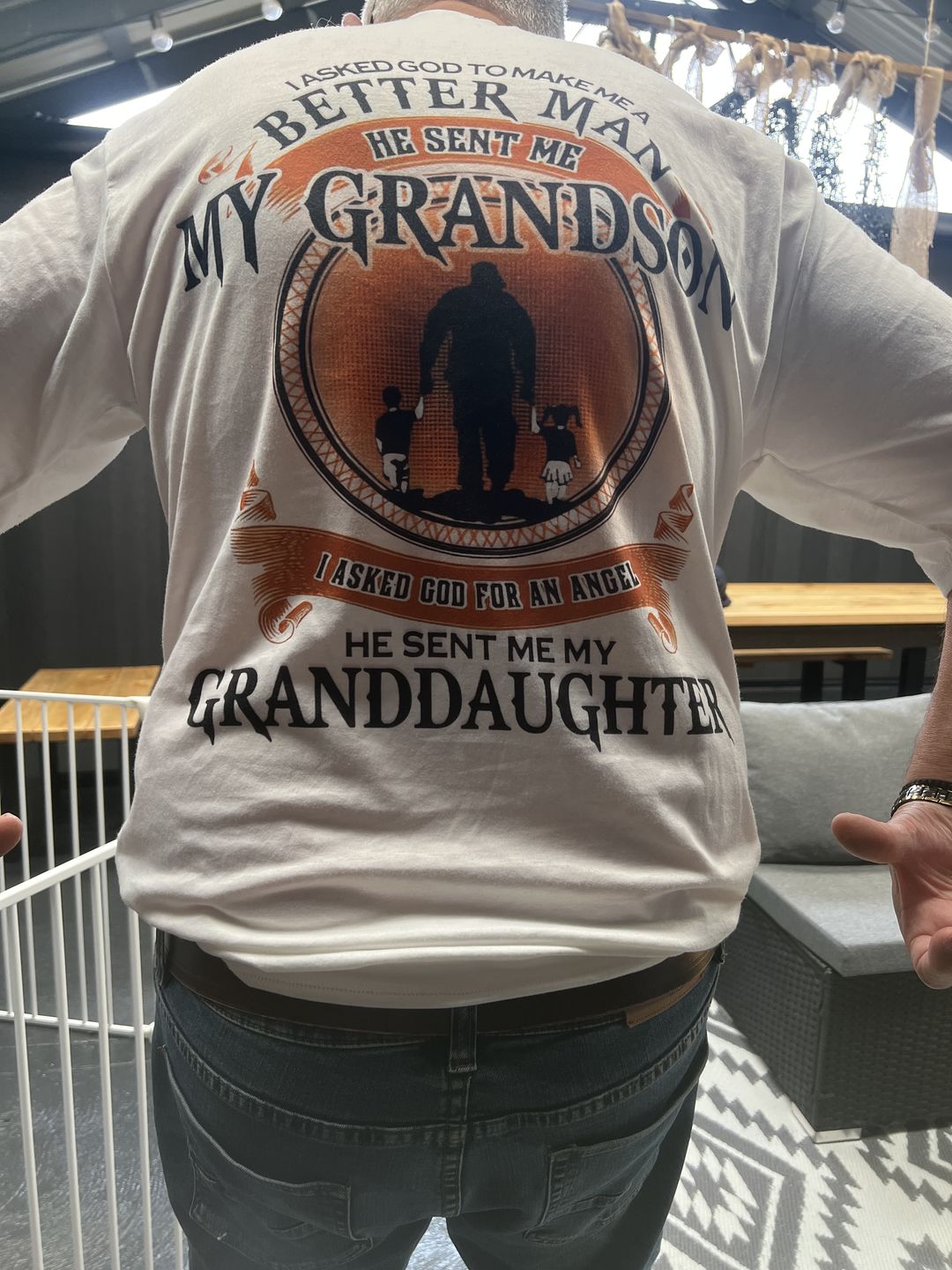 Customer photo review of MAKE ME A BETTER MAN - PERFECT GIFT FOR GRANDPA Classic T-Shirt