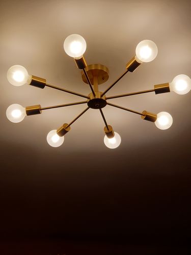 Customer photo review of 8-Light Sputnik Semi Flush Ceiling Light