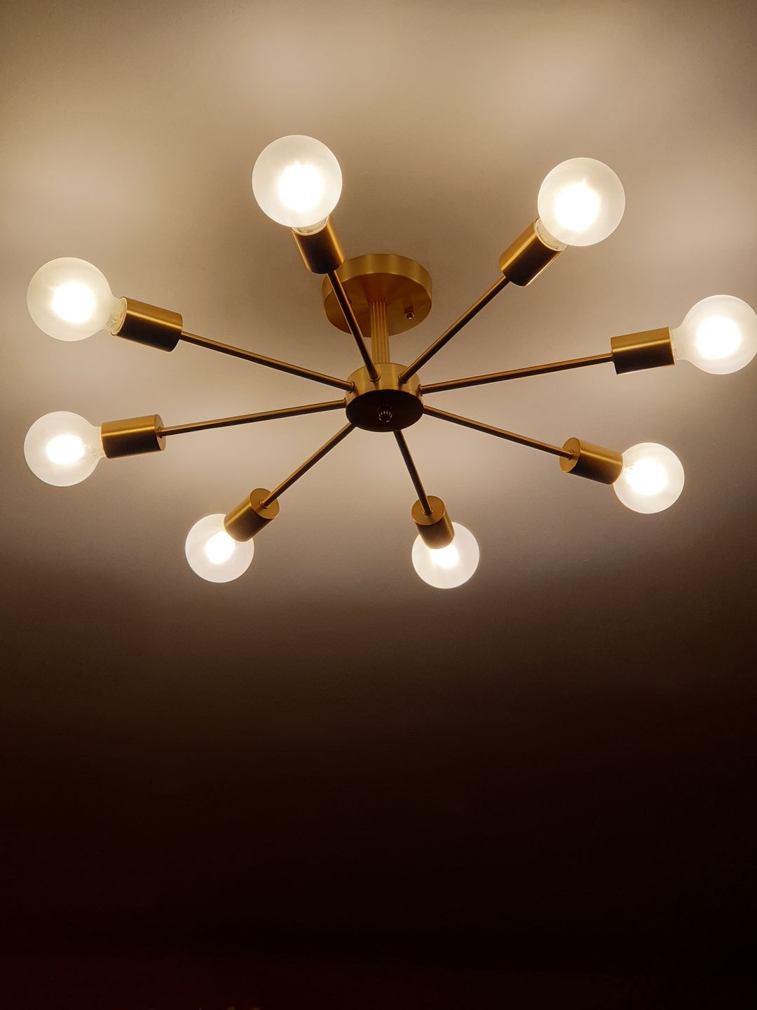 Customer photo review of 8-Light Sputnik Semi Flush Ceiling Light