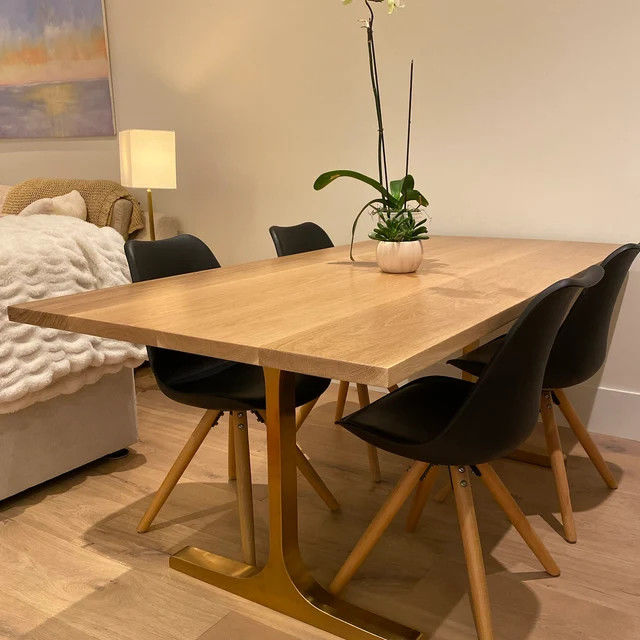 Customer photo review of Gold Brass Table Legs - 431 Wineglass - 28W, 28H inch