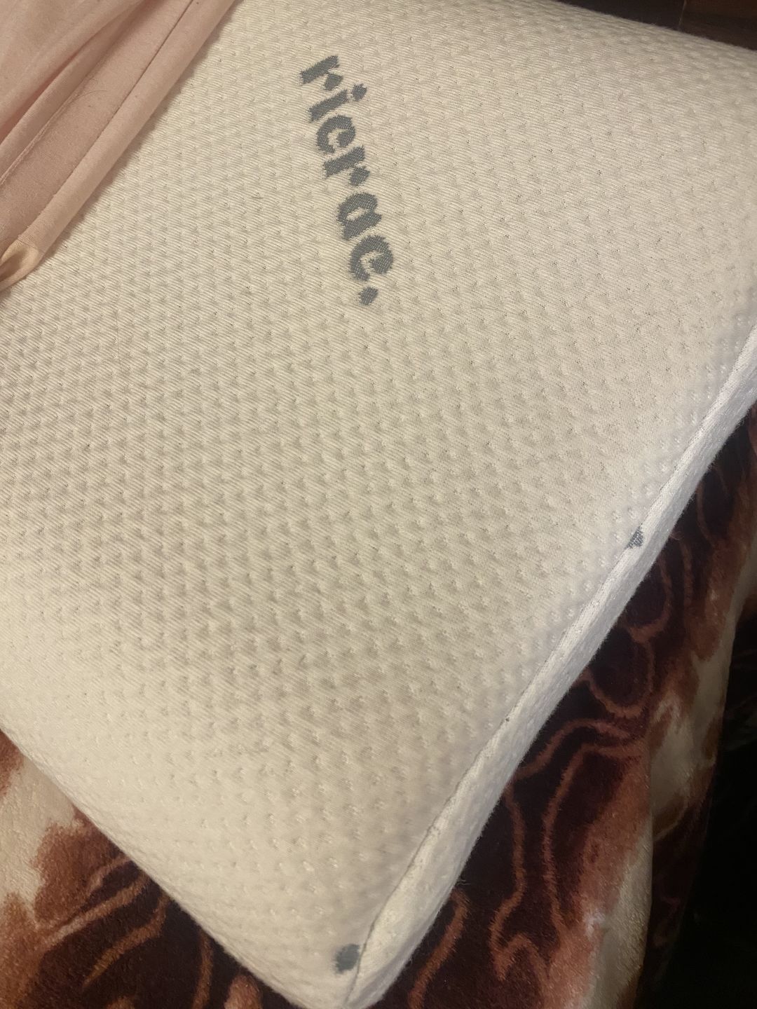 Customer photo review of Contour Memory Foam Long Pillow for Neck & Shoulder Pain