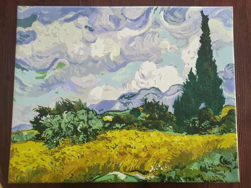 Customer photo review of Malen nach Zahlen - Weizenfeld mit Zypressen - Vincent van Gogh