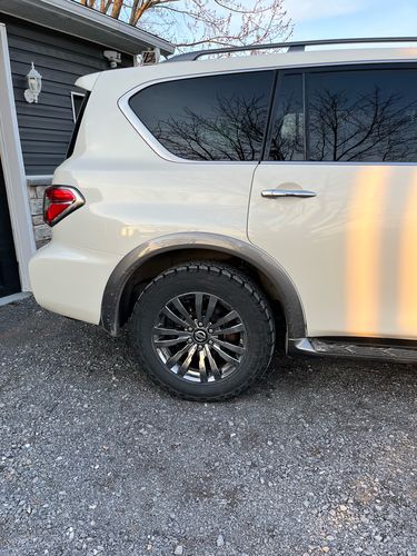 Customer photo review of 2016-2021 Nissan Armada 4WD Rear Air Suspension Conversion Kit (QX1RB)