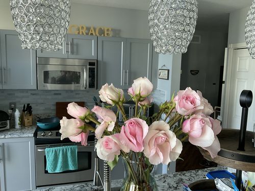 Customer photo review of Light Pink Rose Bouquet