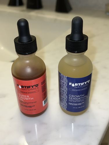 Customer photo review of Growth Sensation and Super Growth Oil Duo
