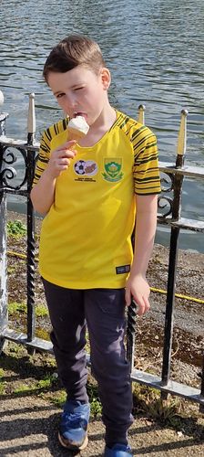 Customer photo review of Kids Mystery Football Shirt