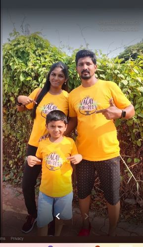 Customer photo review of Vacay Mode Matching Family T-Shirts Set of 3 & 4 for Son, Dad, Mom, & Daughter
