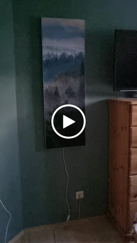 Customer video review of Leuchtbild | Nebel im Wald | Panoramahochformat