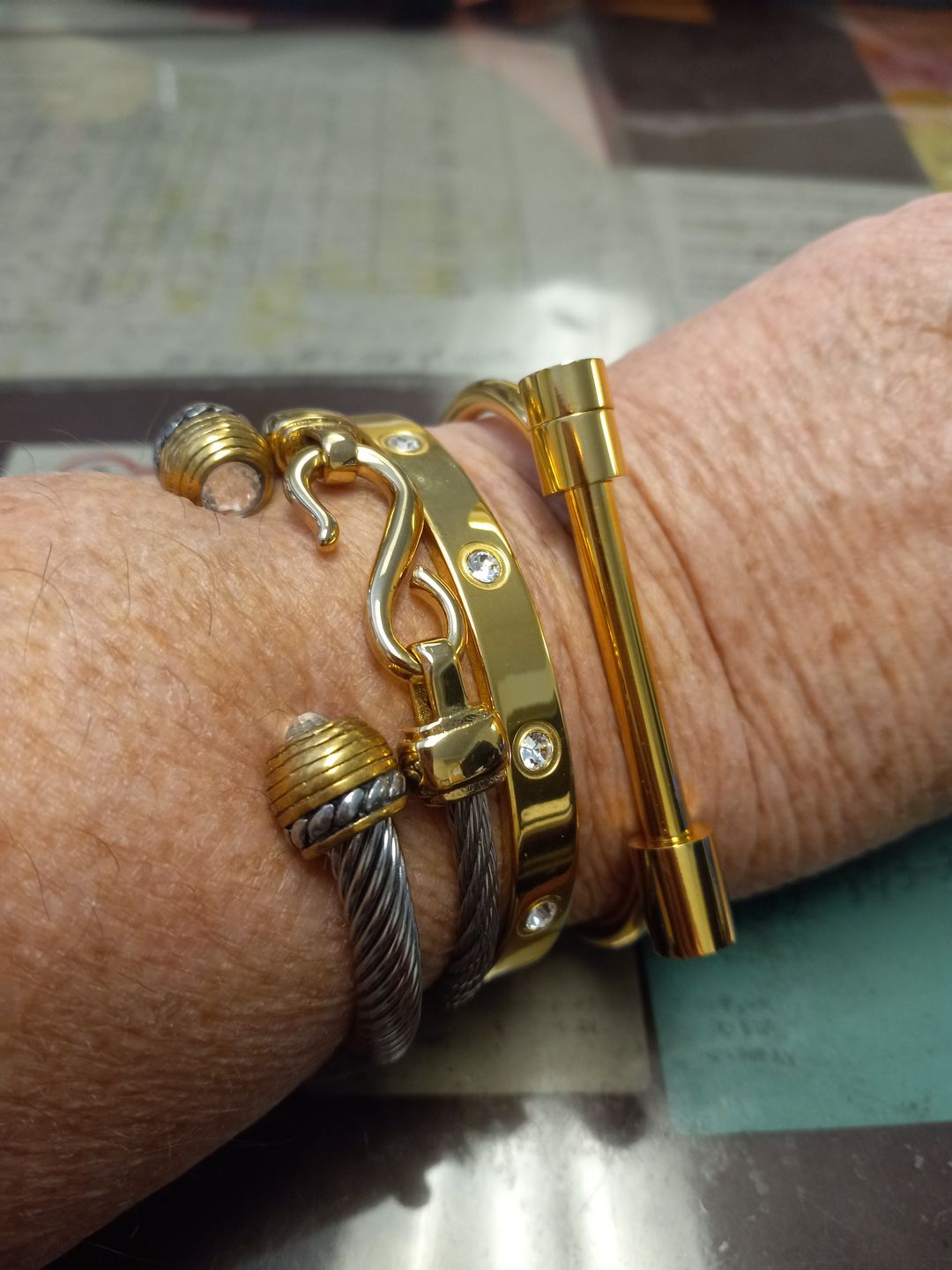 Customer photo review of Joanna Bracelet Stack
