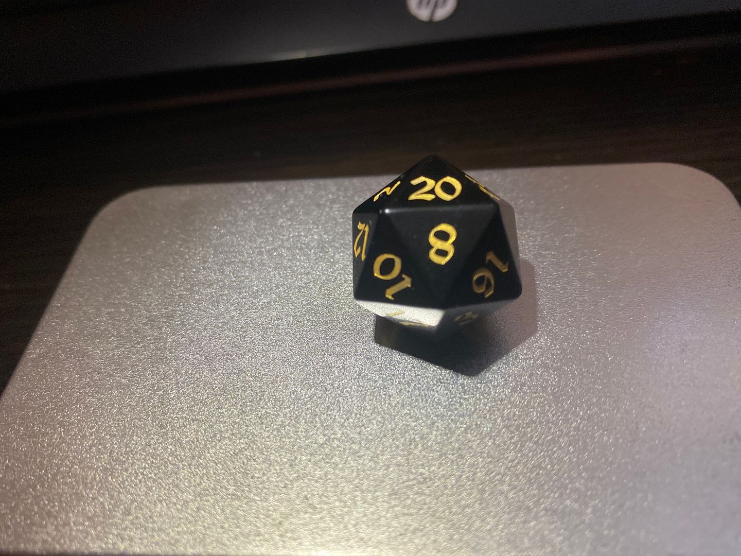 Customer photo review of Gemstone Night Obsidian Hand Carved Polyhedral Dice (And Box) DnD Dice Set - Gift For Dnd, RPG Game DND MTG Game