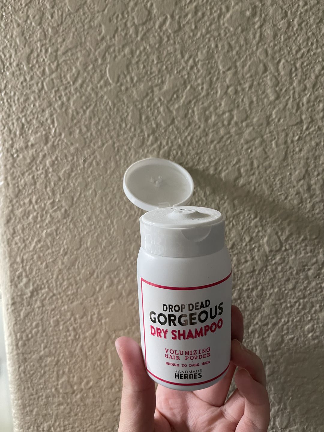 Customer photo review of Drop Dead Gorgeous Dry Shampoo - For Medium to Dark Hair