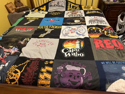 T-shirt quilt featuring pittsburgh steelers by Rhonda from OH