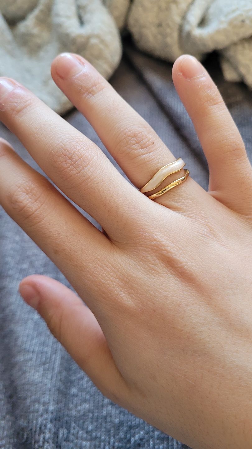 Customer photo review of Layered Sahara Gold Ring