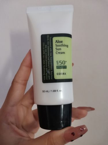 Customer photo review of Aloe soothing Sun Cream  • 50ml • SPF50+