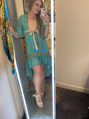 Customer photo review of MAISIE High-Low Midi Dress