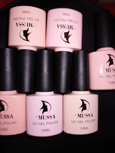 Customer photo review of Gel Gama Base Francesa 6 pzas MUSSA