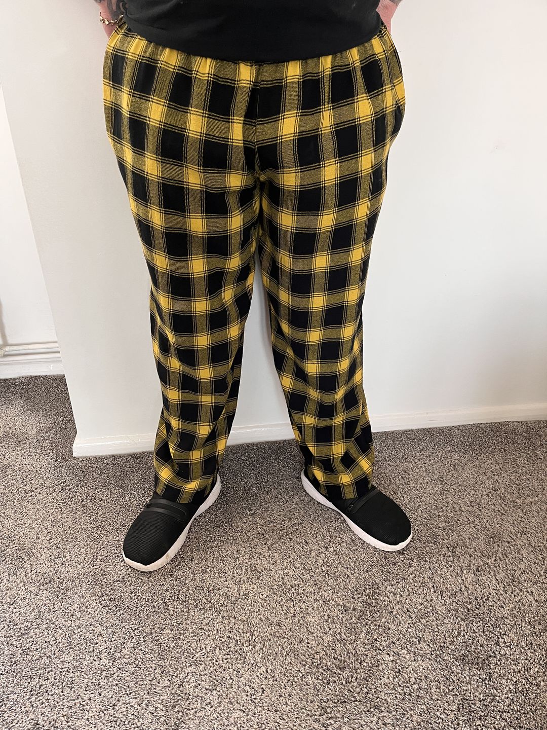 Customer photo review of Mustard and Black Tartan Brushed Cotton Fabric