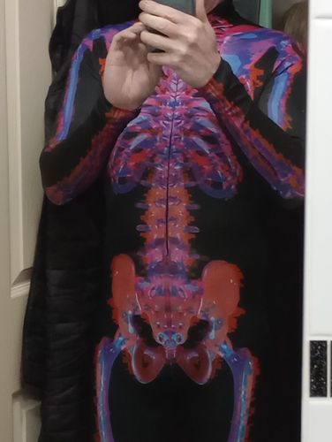 Customer photo review of Glitch Skeleton Female Costume