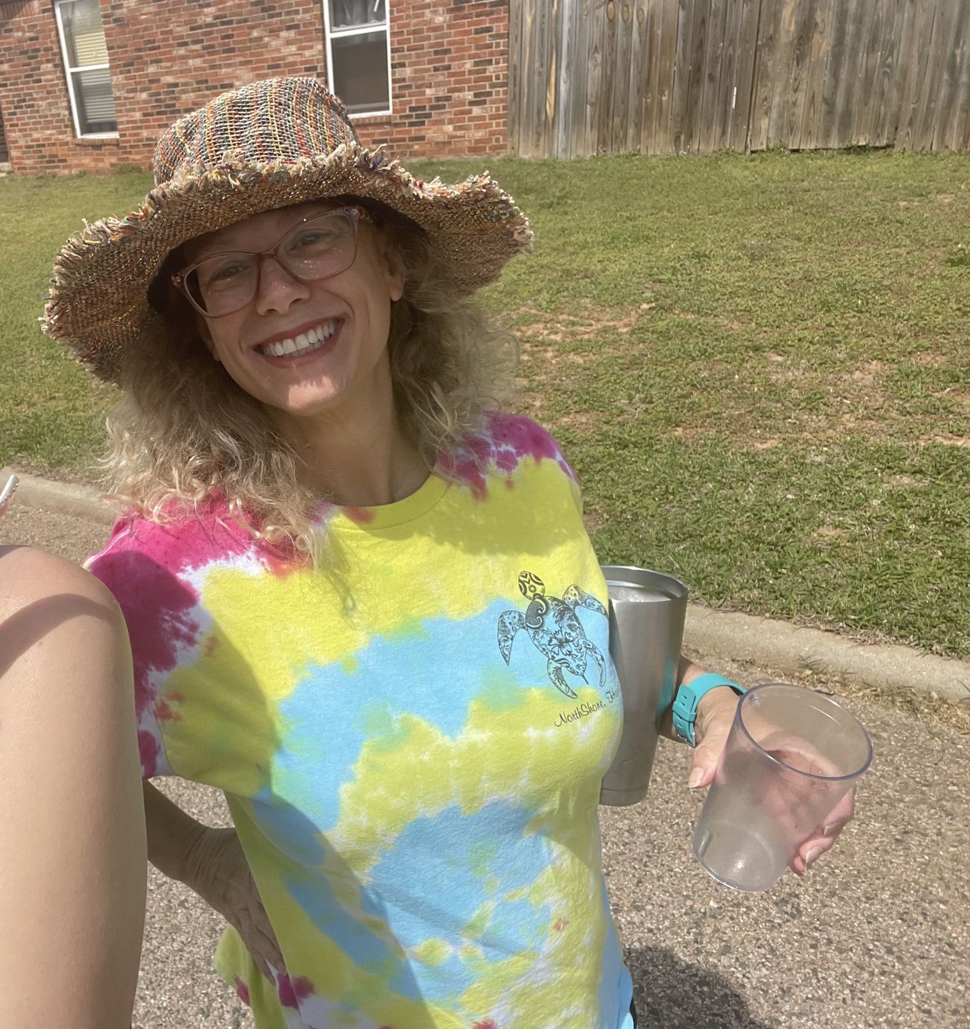 Customer photo review of Rainbow Woven Hemp Hat