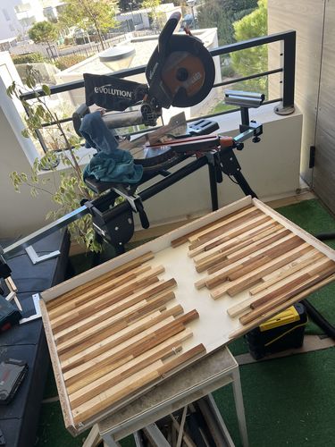 Customer photo review of Pack Evolution : Scie à onglet radiale 255mm R255SMS+ avec Lame multi-matériaux TCT + Support pour Scie à onglet