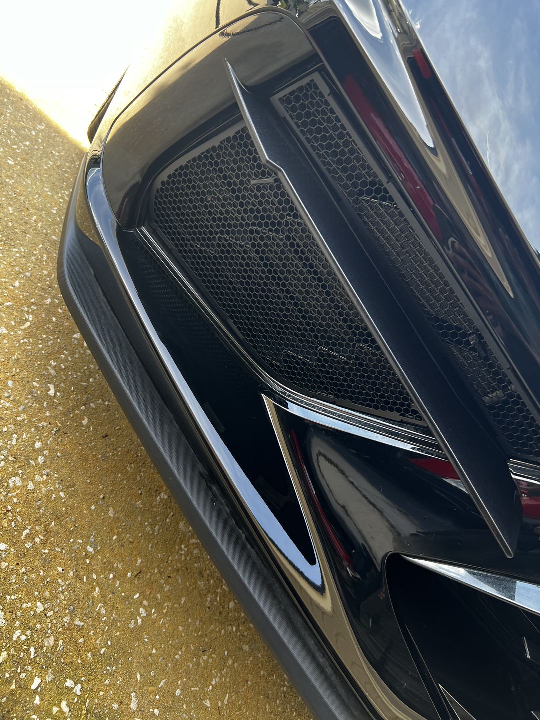 Customer photo review of Corvette C8 Front Mesh Grill Insert Cover