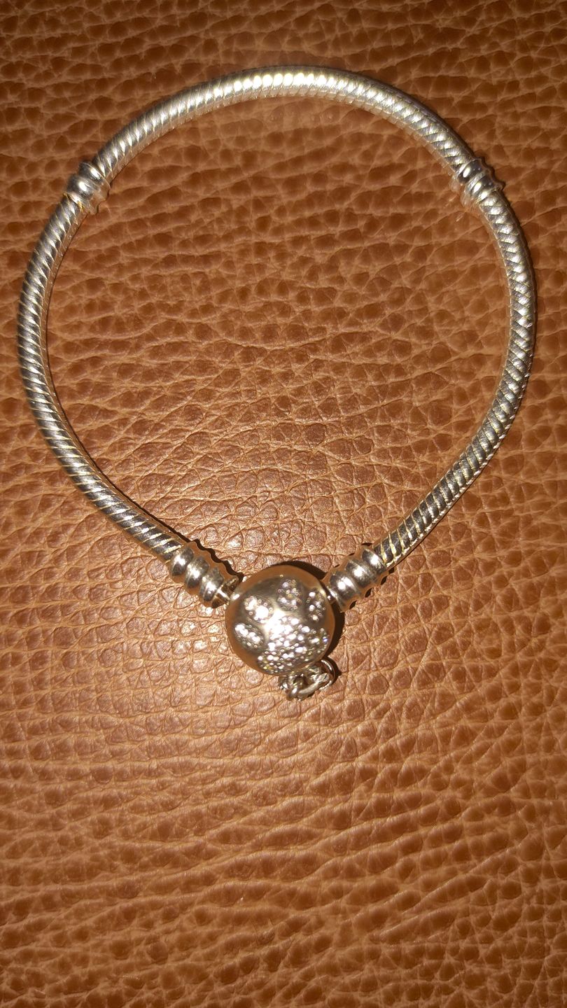 Customer photo review of Pulsera Huella de Perrito Diamantado