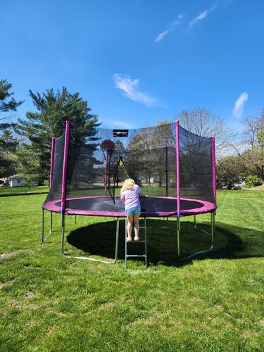 Customer photo review of 1500lbs High Capacity 15FT Round Trampoline for Adults&Kids