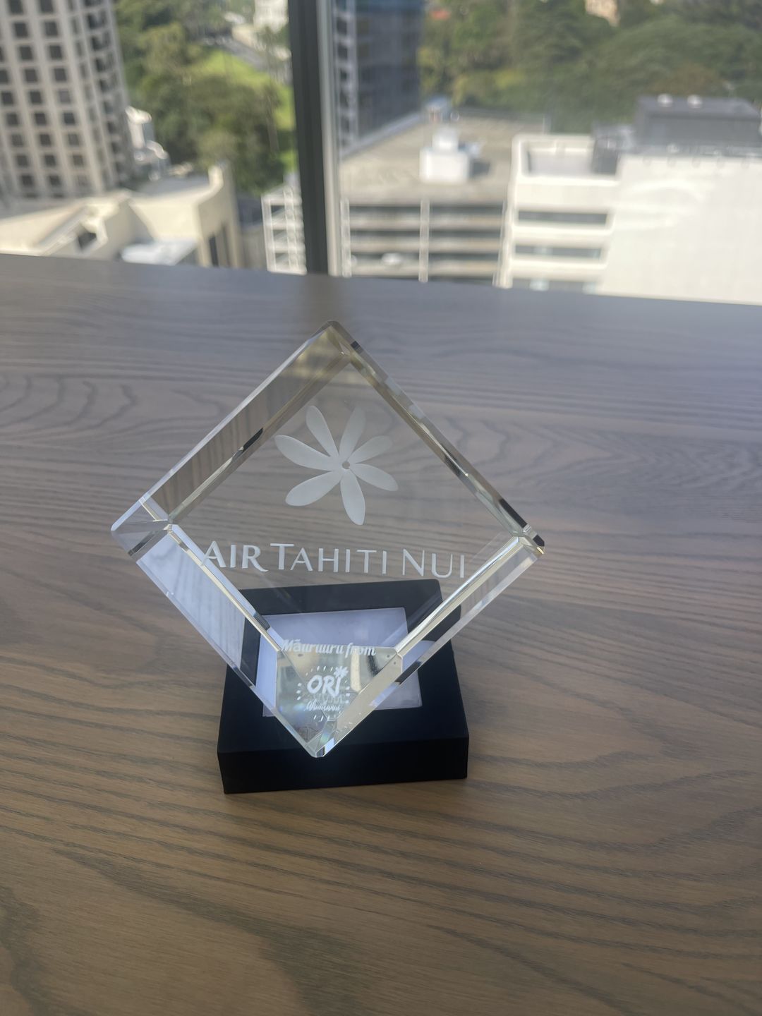 Customer photo review of NZ Made Personalised XL 3D Photo Crystal Diamond - 80mm x 80mm x 80mm