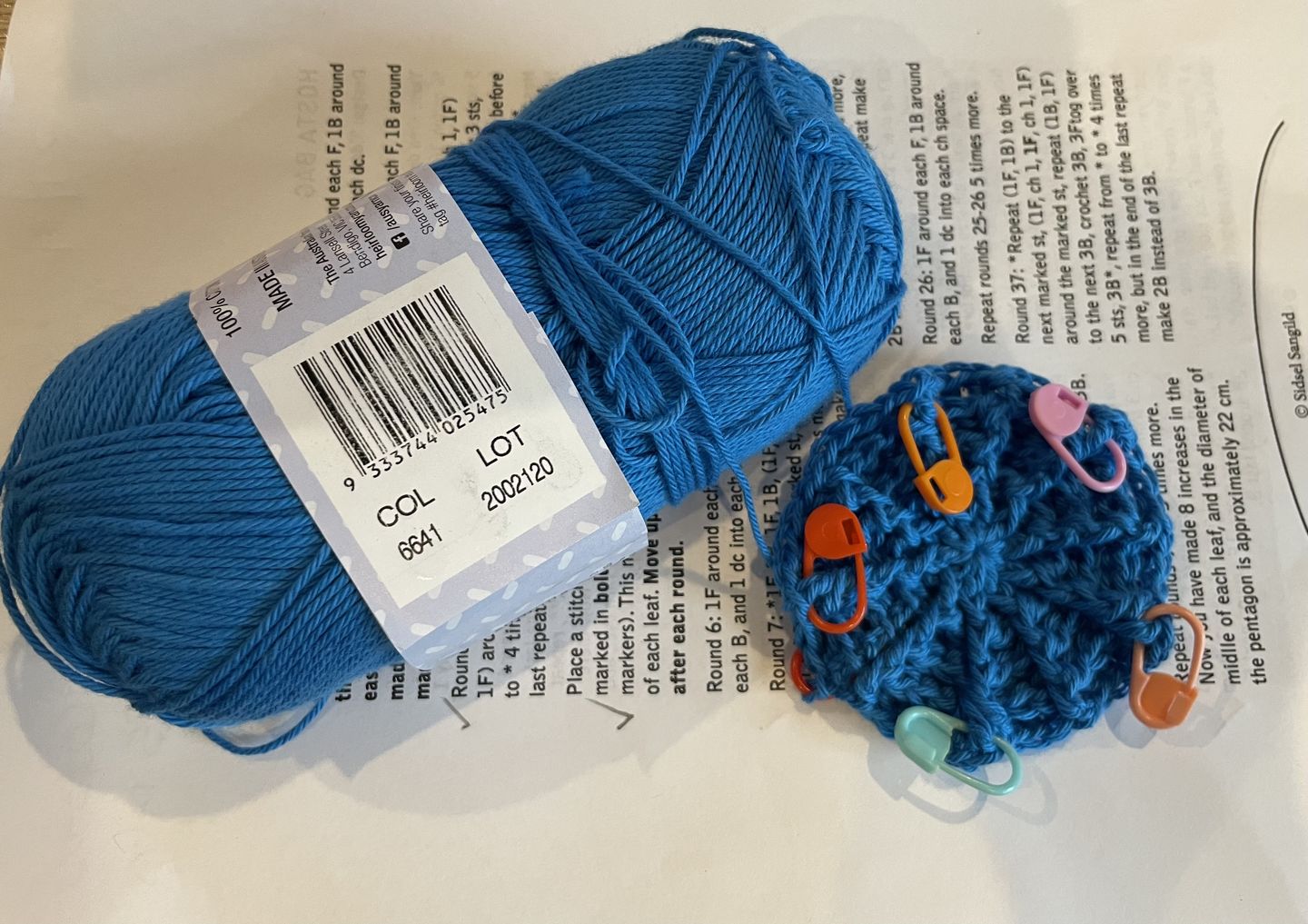 Customer photo review of Heirloom Cotton 4 ply