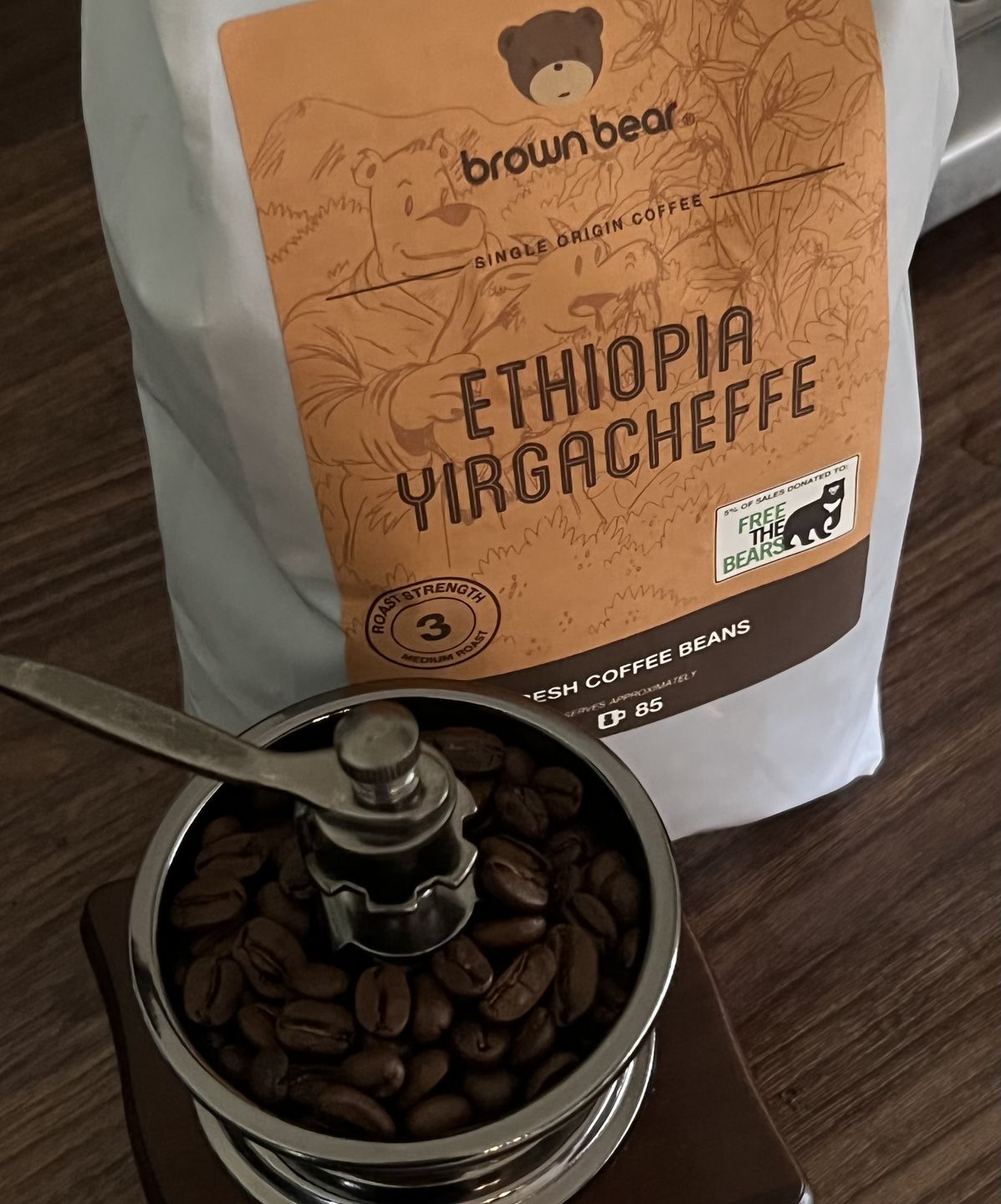 Customer photo review of Ethiopian Yirgacheffe Coffee, Strength 3, Medium Roast