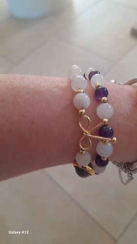 Customer photo review of Bracelet anti-ménopause en Pierre de Lune | Or fin