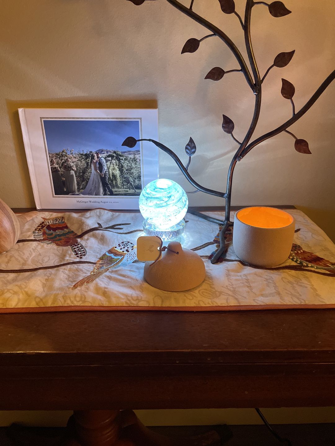 Customer photo review of Tranquil Swirl Paperweight with Cremation Ash