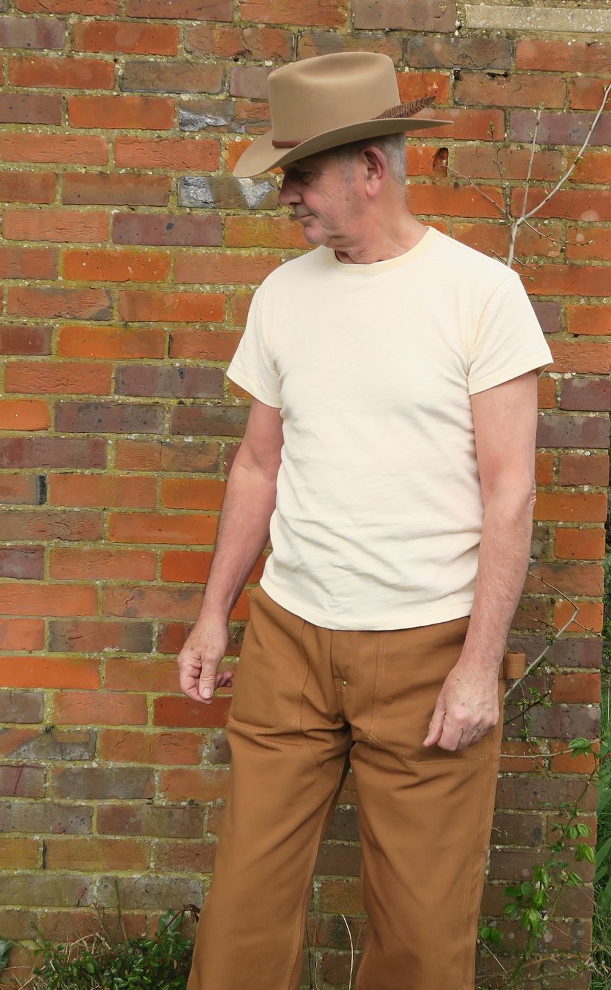 Customer photo review of 1940s USN Slub Cotton Crew T-Shirt