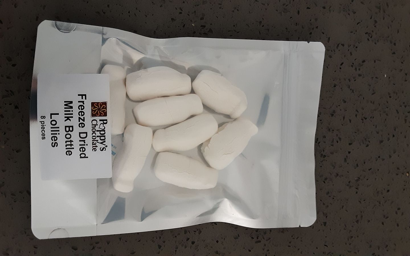 Customer photo review of Freeze Dried Milk Bottle Lollies