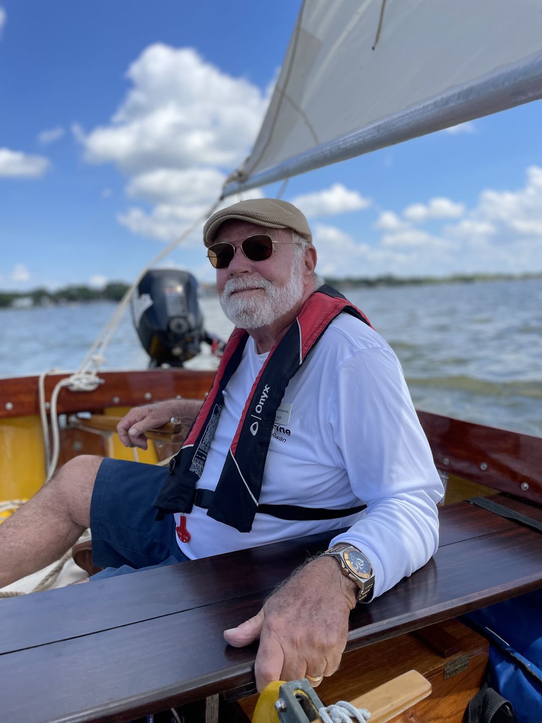 Customer photo review of Mens Captain & Crew Drifit Custom Boat Shirts - Long Sleeve