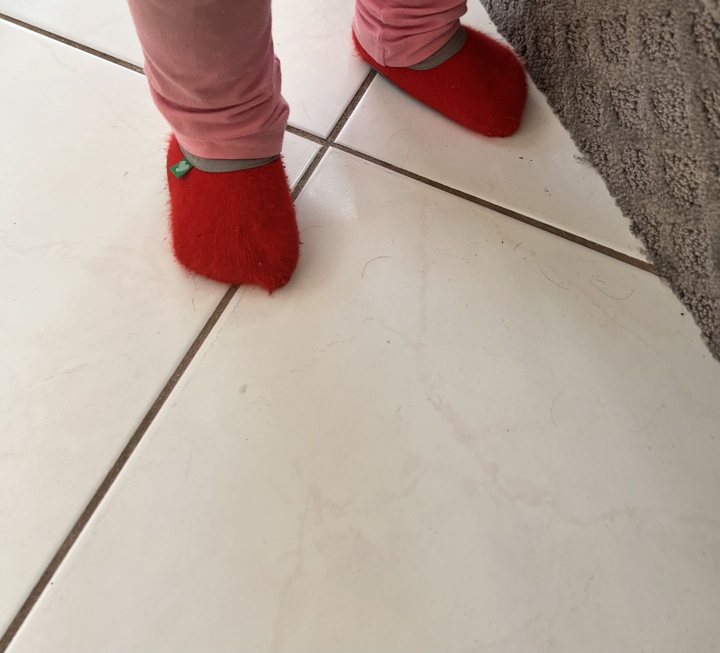 Customer photo review of Non-Slip Baby Socks | Three Amigos 3-Pack