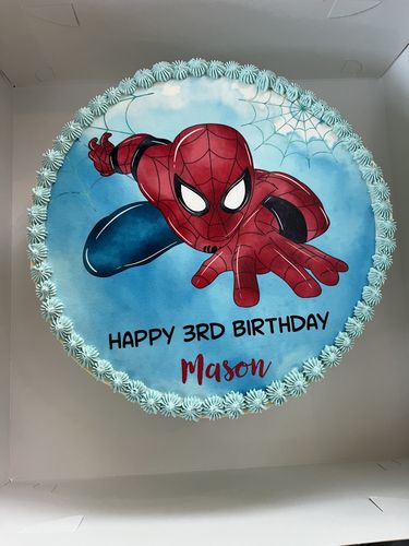 Customer photo review of Spiderman inspired- Edible Icing Toppers