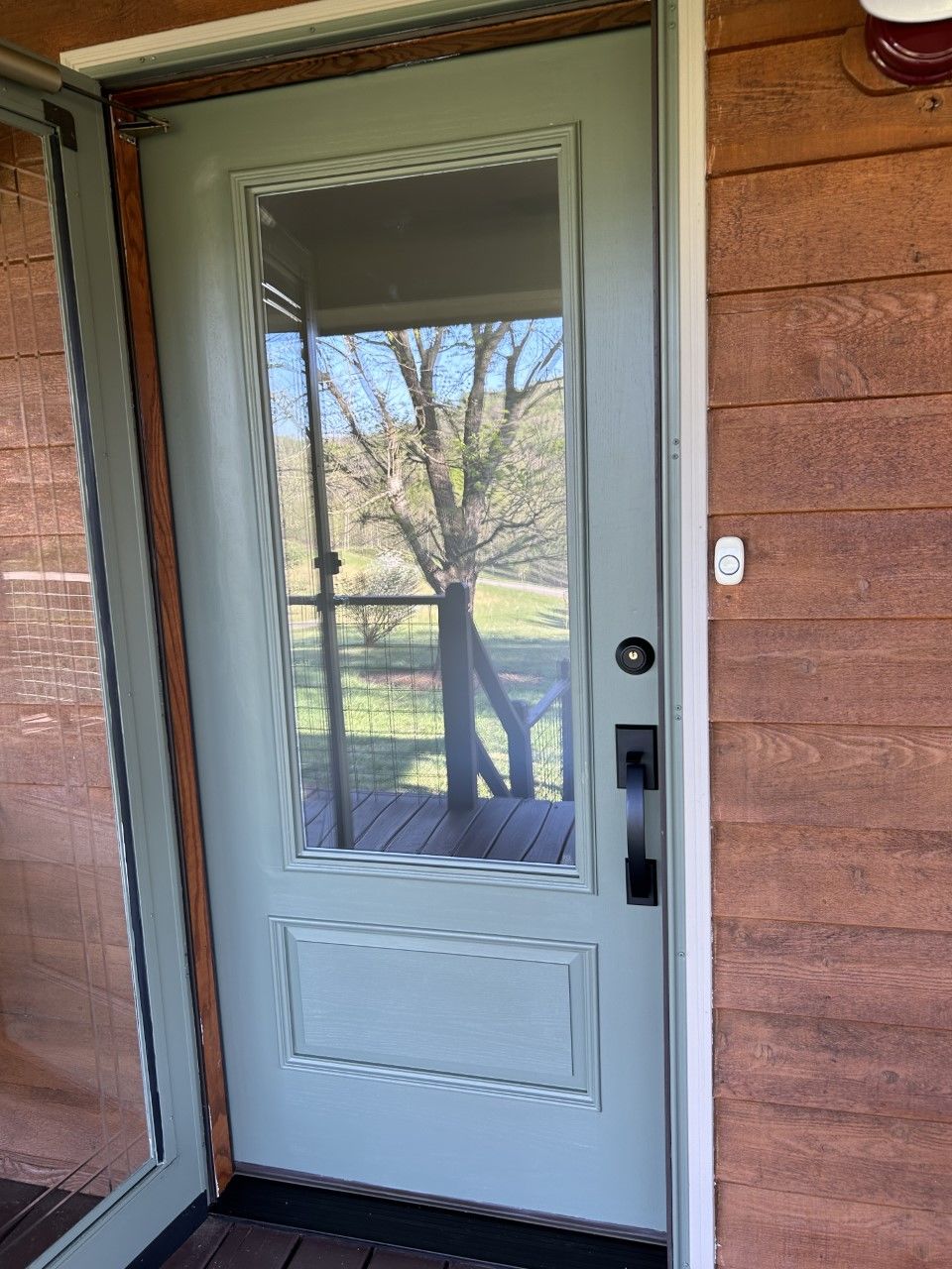 Customer photo review of Clear 1 Lite Glass and Frame Kit (3/4 Lite 24" x 50" Frame Size)